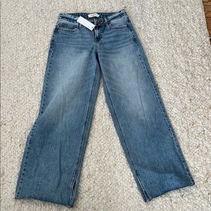 NWT neuflora denim mid rise wide leg jeans
